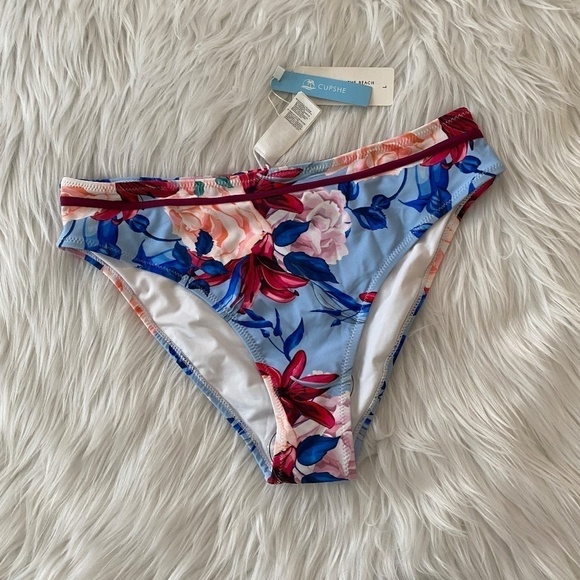 Cupshe Floral High Waisted Swimsuit Bottoms - Picture 3 of 4